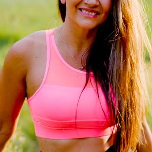 Like New, worn once, Coral Zyia Sports bra